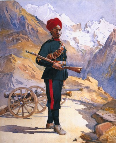 Gunner of the Mountain Battery, Punjabi Musalman, illustration for 